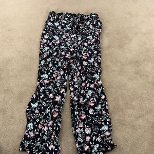 Old navy small paper bag work pants with floral print